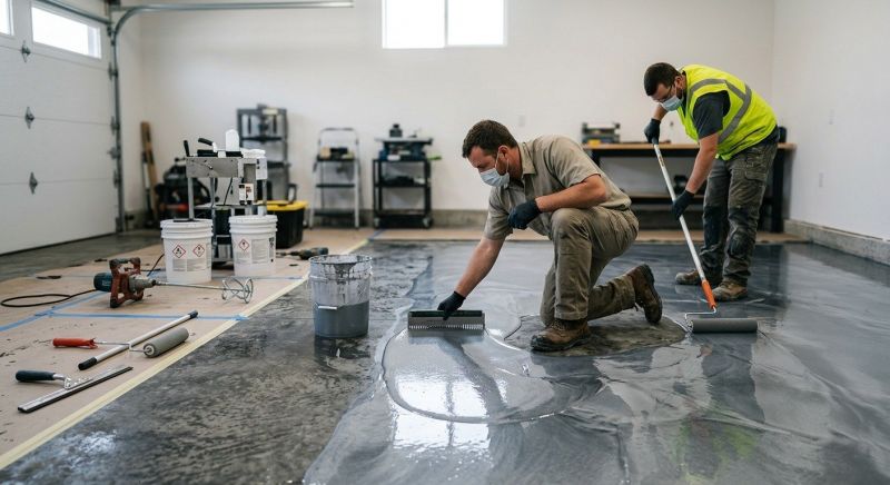 Basement Floor Epoxy Service in Raleigh, NC